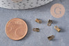 Embouts corde métal bronze à pincer 6mm, x100 (G2164)