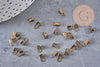 Embouts corde métal bronze à pincer 6mm, x100 (G2164)