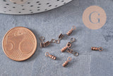Embouts corde métal cuivre à pincer 6.5mm, x1 gr (G1273)