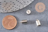 Embouts corde métal platine 5.5mm, x10 (G2134)