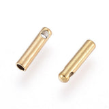 Embouts cordon acier inoxydable 304 doré IP 7x1.6mm, x10 (G10291)