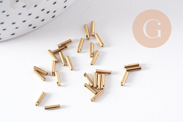 Embouts cordon acier inoxydable 304 doré IP 7x1.6mm, x10 (G10291)