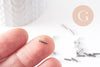 Embouts cordon et chaine acier 304 platine 7x1.6mm, x10 (G4048)