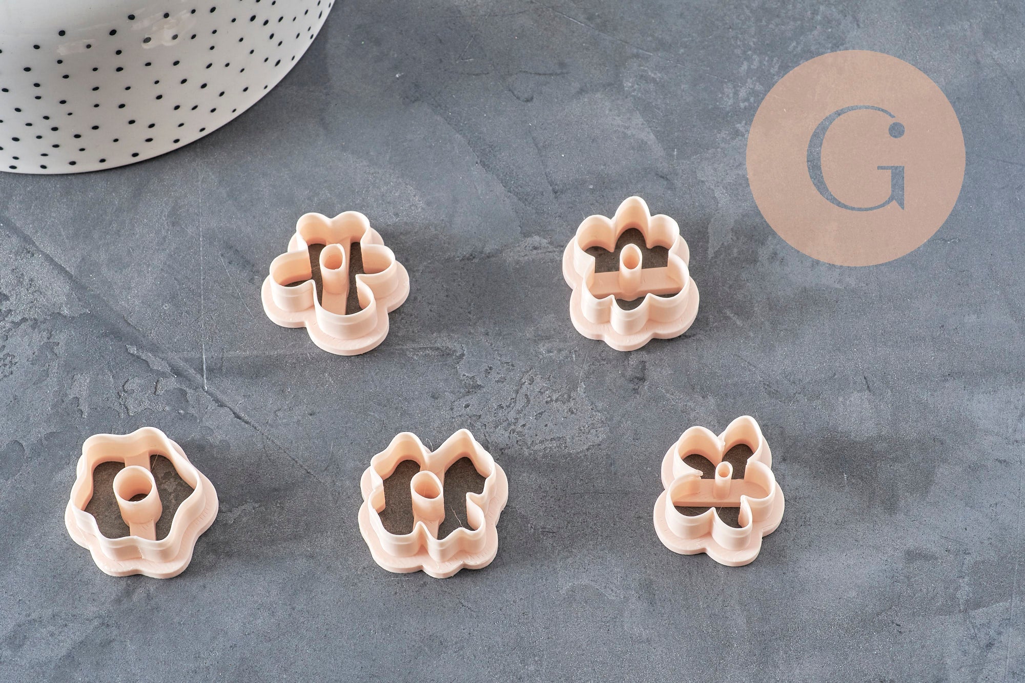 Interchangeable Creole Flower Polymer Clay Cutter 20mm, x1 (G10957)