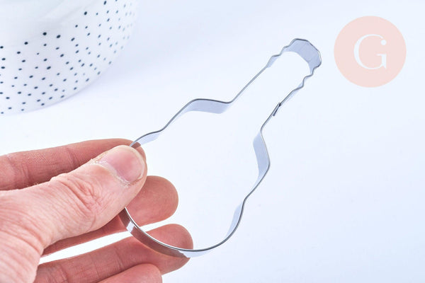 Emporte-pièce guitare, Moule patisserie, emporte-pièce en acier inoxydable pour cuisine gateau et loisirs créatifs,9cm, x1 G4018