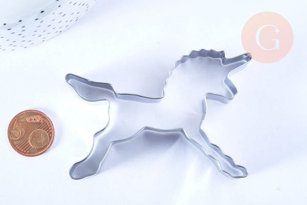 Emporte-pièce licorne, Moule patisserie, emporte-pièce en acier inoxydable pour cuisine gateau et loisirs créatifs,8.3cm, x1 G5087