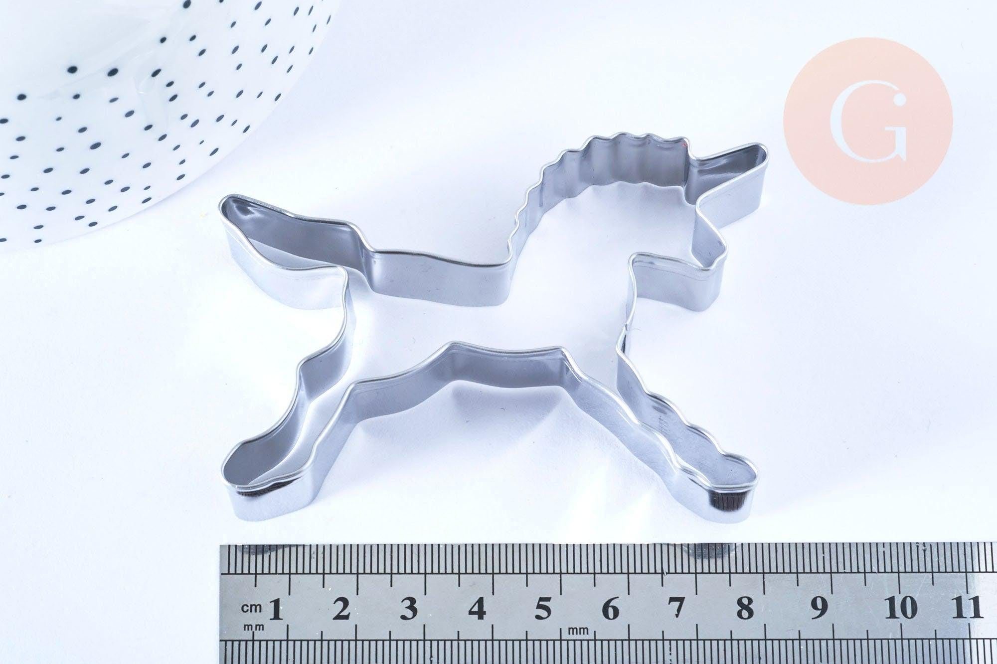 Emporte-pièce licorne, Moule patisserie, emporte-pièce en acier inoxydable pour cuisine gateau et loisirs créatifs,8.3cm, x1 G5087