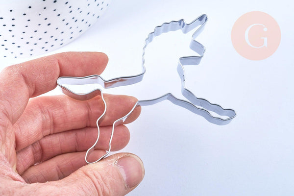 Emporte-pièce licorne, Moule patisserie, emporte-pièce en acier inoxydable pour cuisine gateau et loisirs créatifs,8.3cm, x1 G5087