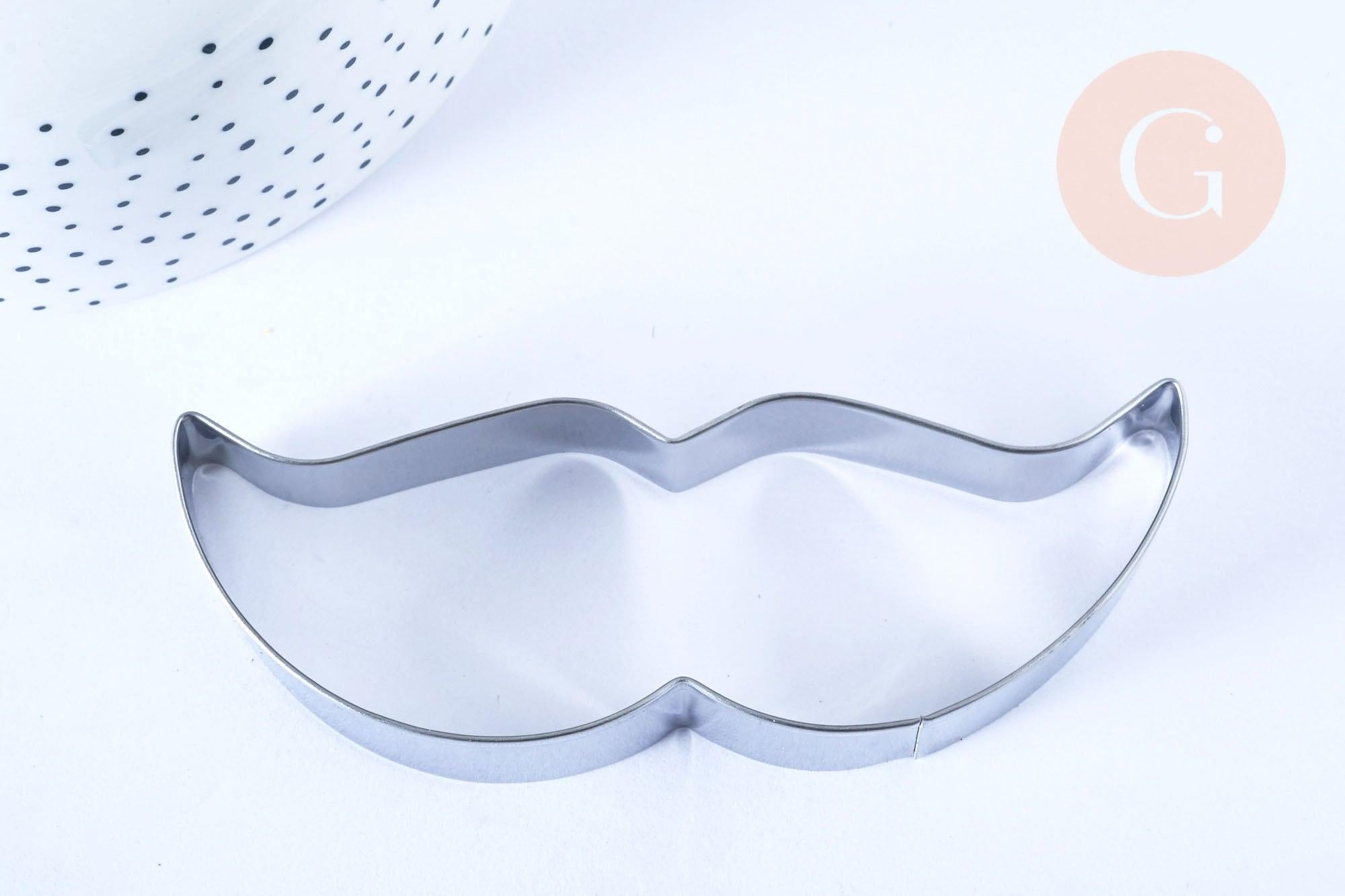 Emporte-pièce moustache, Moule patisserie, emporte-pièce en acier inoxydable pour cuisine gateau et loisirs créatifs,10.5cm, x1 G4994