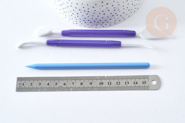 Ensemble d'outils modelage sculpture poterie 9 pièces , trousse d'outils de sculpture en argile plastique,le x 9 outils G7826