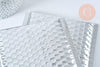 Enveloppes à bulles en plastique métallisé argent 22.5x15cm, x10 (G6812)