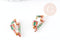 Fermoir à vis éclair laiton doré émail cloisonné 26mm, x1 (G2741)