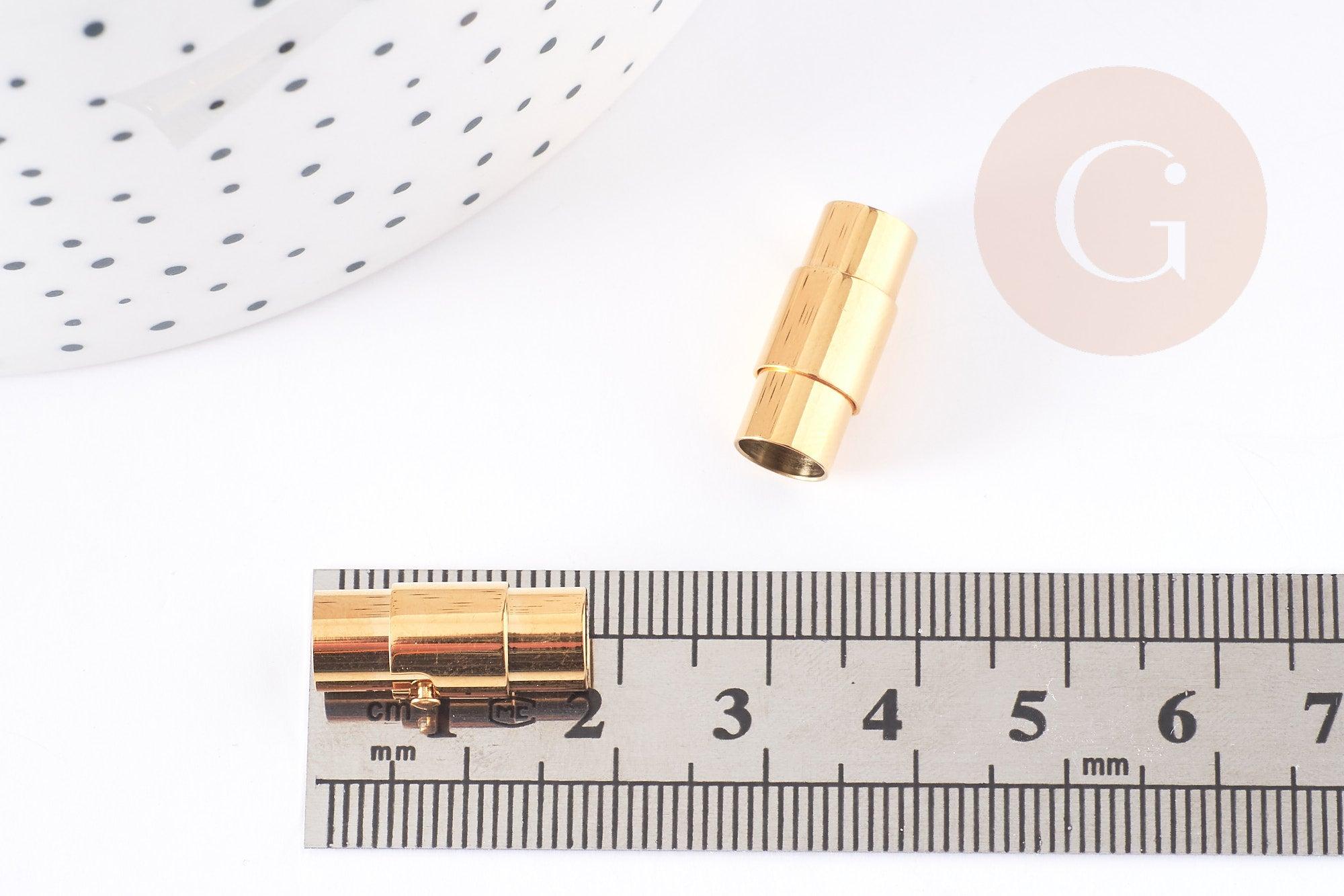 Fermoir aimanté acier 304 inoxydable doré 17.5mm, x1 (G10576)