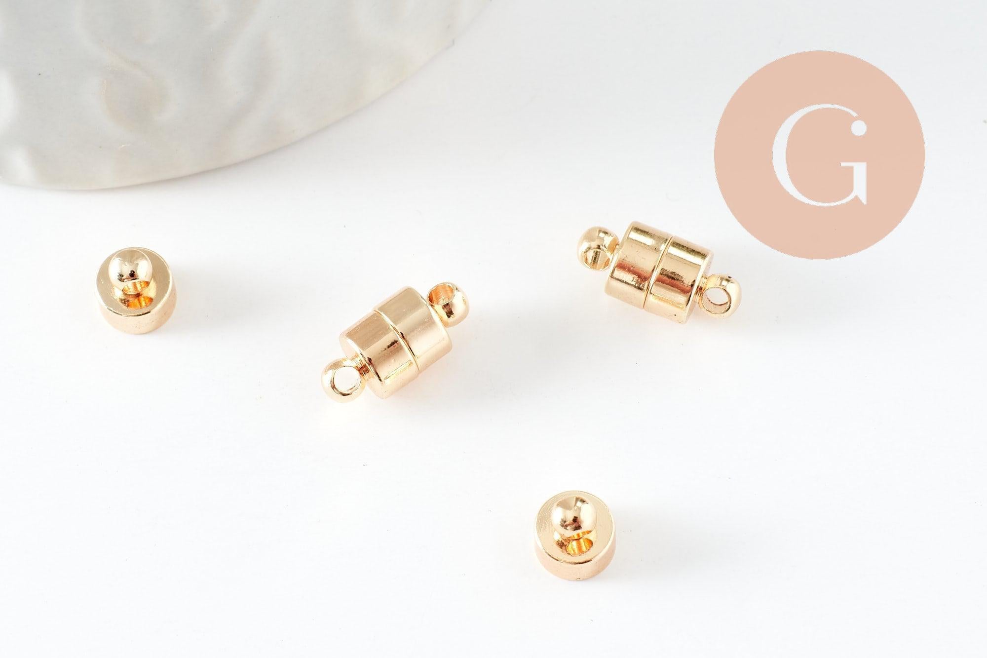 Fermoir aimanté laiton doré 18K 12mm, x1 (G9676)