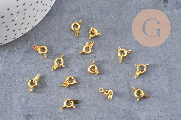 Fermoirs Marins laiton doré 8mm, x10 (G10574)