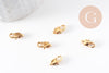 Fermoirs mousquetons acier 304 inoxydable doré 11mm, x5 (G2316)