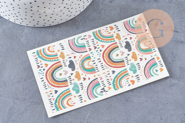 Feuille de transfert polymère – Arc-en-ciel x1 (G10547)