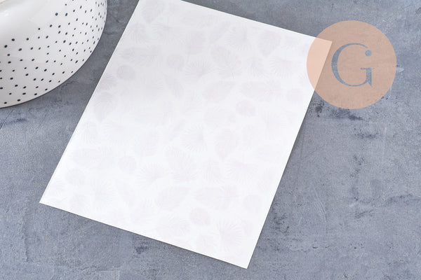 Feuille de transfert polymère – Feuilles grises 14x10 cm, x1 (G10777)
