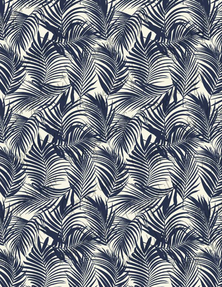 Feuille de transfert polymère – Grandes feuilles de palme marine 14x10 cm, x1 (G10774)