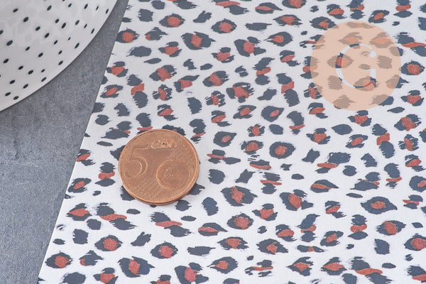 Feuille de transfert polymère – Léopard fond blanc 14x10 cm, x1 (G10788)