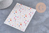 Feuille de transfert polymère – Motif Terrazzo fond rose clair 14x10 cm, x1 (G11031)