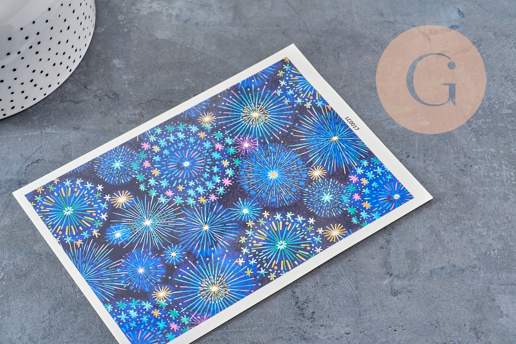Feuille de transfert polymère – Série bleue 14x10.5 cm, x1 (G10958)