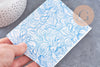 Feuille de transfert polymère – Vagues bleues 14x10 cm, x1 (G10790)