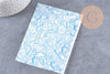 Feuille de transfert polymère – Vagues bleues 14x10 cm, x1 (G10790)