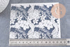 Feuille de transfert polymère – fleurs tropicales fond noir 14x10 cm, x1 (G10785)