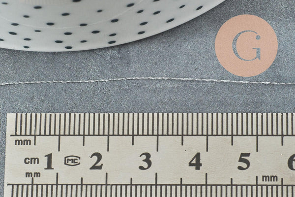 Fil argent métallisé 0.4mm, x5 Mètres (G1860)