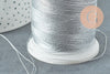 Fil argent métallisé 0.4mm, x5 Mètres (G1860)