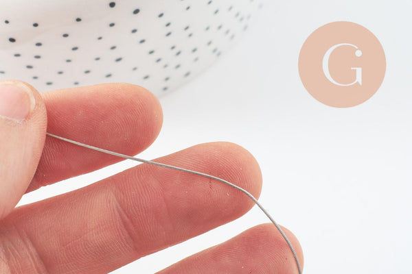 Fil câblé gainé acier inoxydable 0.6mm, x1 bobine de 22 mètres (G9771)