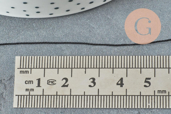 Fil couture noir nylon à broder-couture-bijoux 0.8mm, x10 Mètres (G4805)
