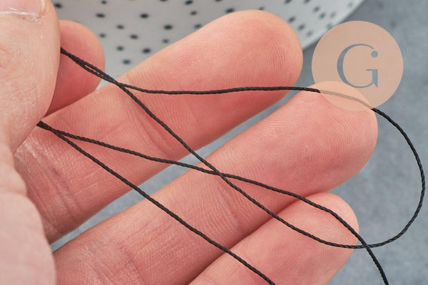 Fil couture noir nylon à broder-couture-bijoux 0.8mm, x10 Mètres (G4805)