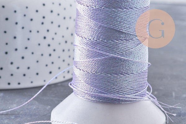 Fil de couture bleu irisé métallisé 0.6mm, x 10m (G0974)