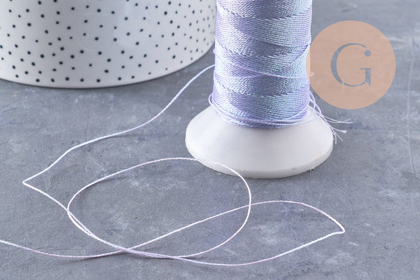 Fil de couture bleu irisé métallisé 0.6mm, x 10m (G0974)