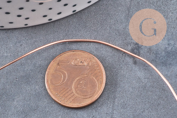 Fil de cuivre brut 0.8mm, x1 mètre (G10880)