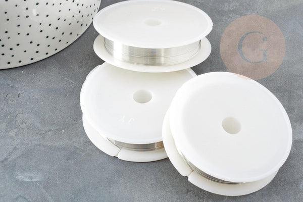 Fil de cuivre platine 0.4mm, x1 bobine de 12 mètres (G9312)