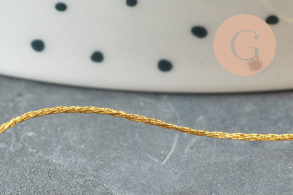 Fil doré métallisé en polyester 0.4m , x1 bobine de 50 mètres (G5943)