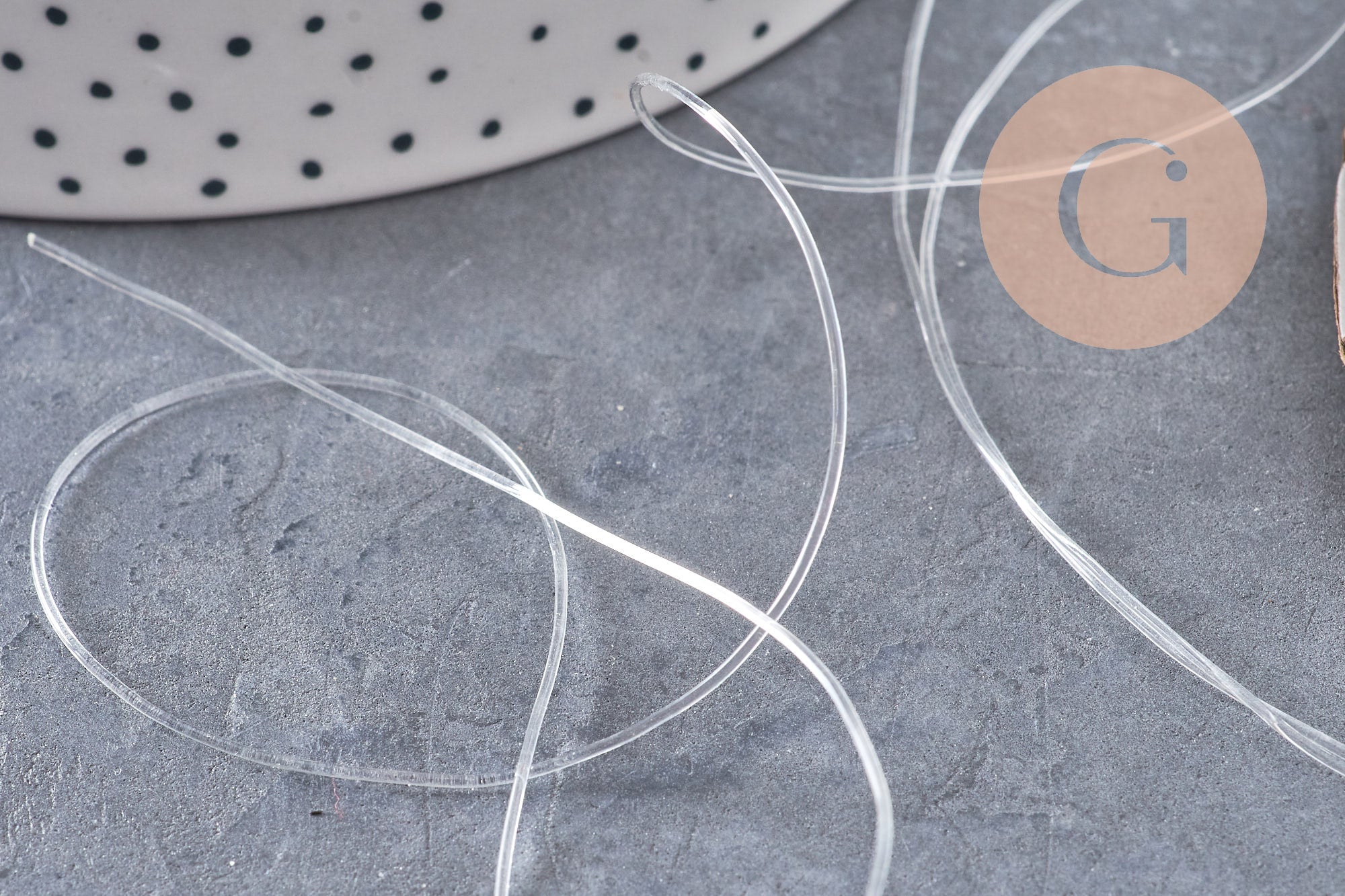 Fil élastique nylon transparent 0.8mm, x5mètres (G1534)