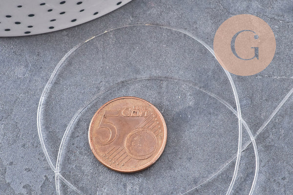 Fil élastique nylon transparent 0.8mm, x5mètres (G1534)