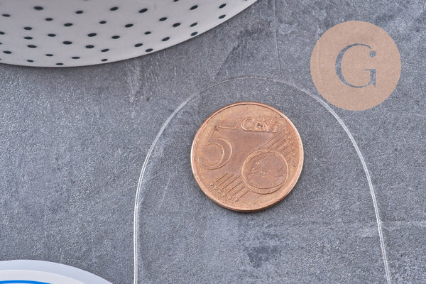 Fil élastique nylon transparent rond 0.5mm, bobine de 12.5m x1 (G2952)
