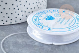 Fil élastique nylon transparent 1mm, x1 bobine de 12.5m (G8475)