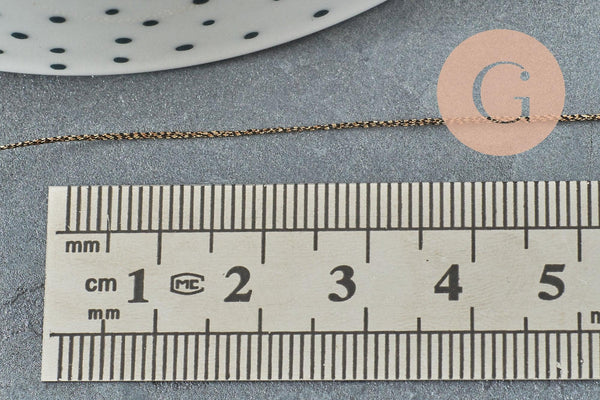 Fil marron métallisé 0.6mm, x5 ou x10 Mètres (G0364)