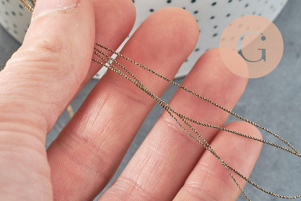 Fil marron métallisé 0.6mm, x5 ou x10 Mètres (G0364)