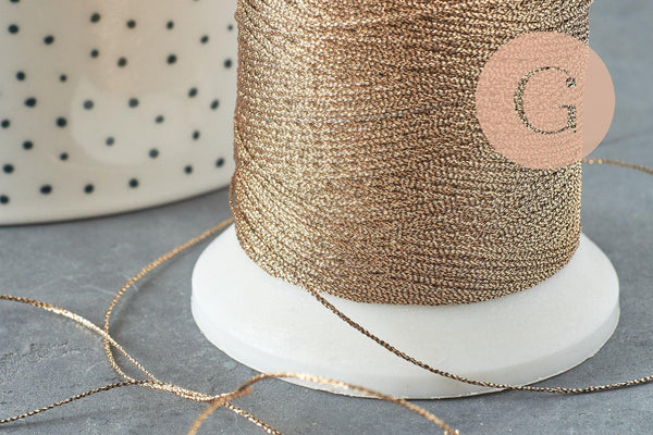 Fil marron métallisé 0.6mm, x5 ou x10 Mètres (G0364)