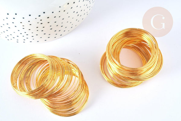 Fil mémoire de forme acier doré 40 mm AVEC DEFAUT, x20 tours (G7209)