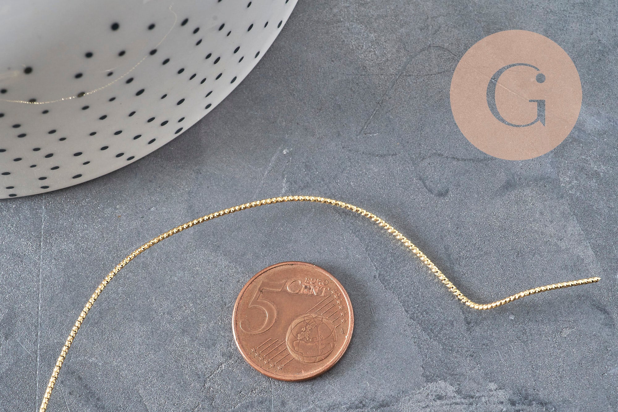 18K Gold Plated Copper Twisted Wire 1mm, x1 meter (G11243)