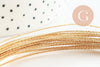 Fil métallique cuivre doré torsadé 0.8mm, x1 mètre (G9638)