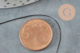 Fil noir métallisé 0.6mm, x5 Mètres (G1046)